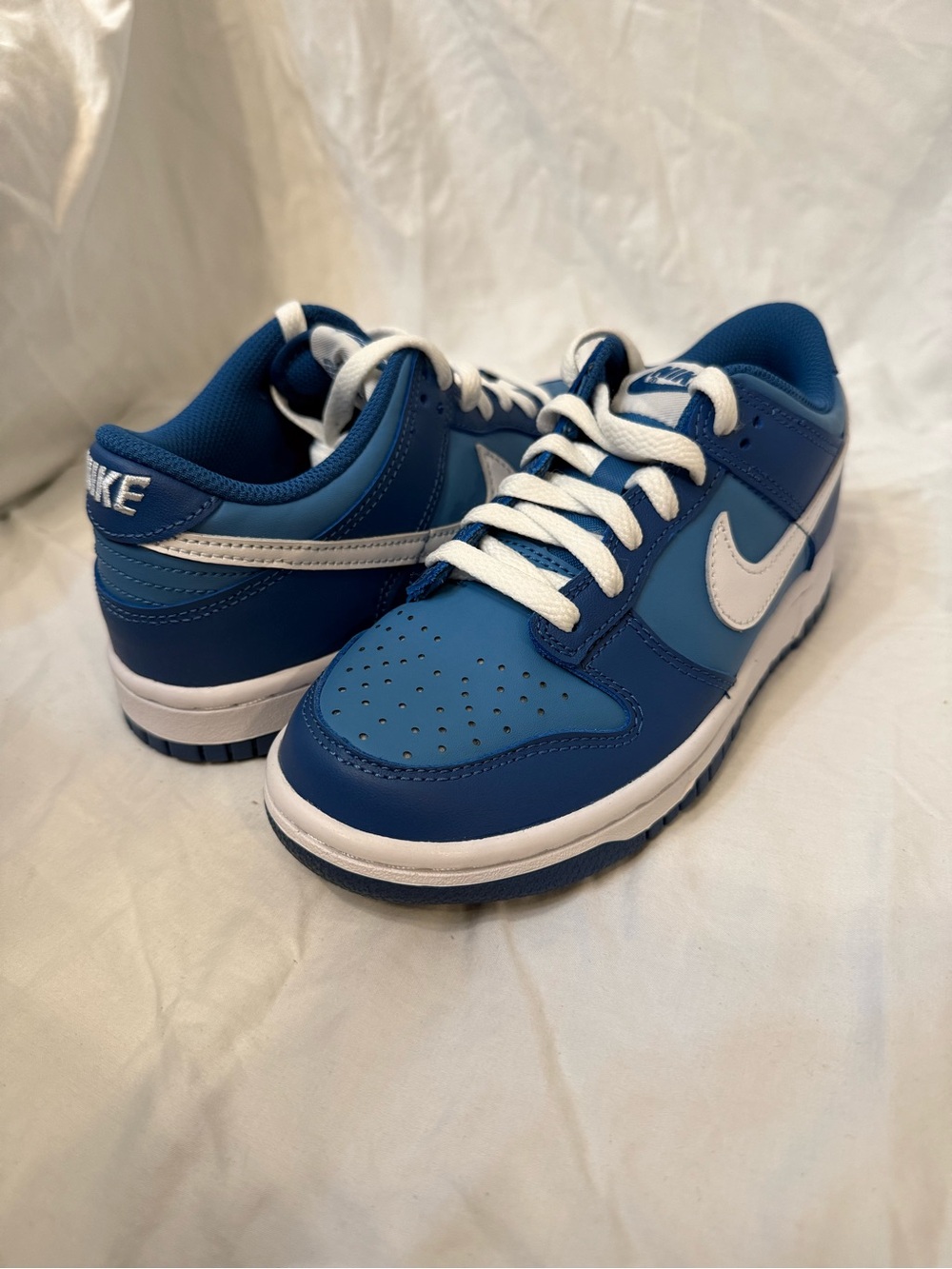 Women’s Nike Dunk Low GS. Size 5.5. Dark Marina Blue/ White. NWB. DH9765-400